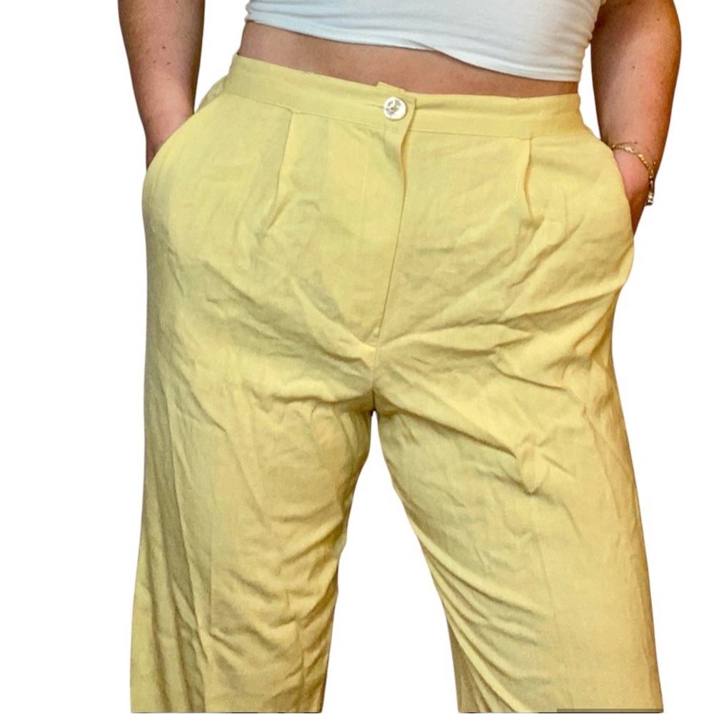 Butter Yellow Linen Pants